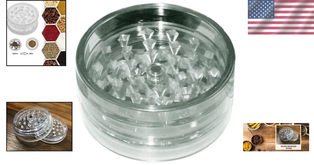 Compact Herb Grinder Set with Sharp Teeth & Magnetic Lids - Modern Kitchen Tool