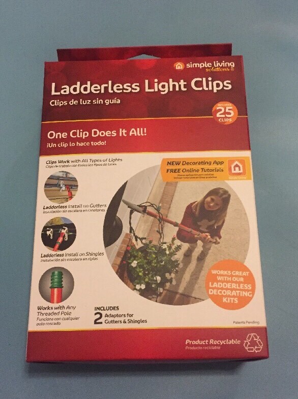 Simple Living Solutions Ladderless Light Clips 710025 - 25 Pieces