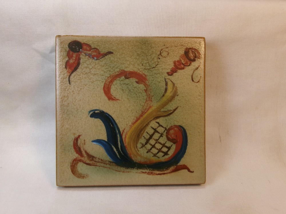 Vintage Hand Painted AETCO Tile