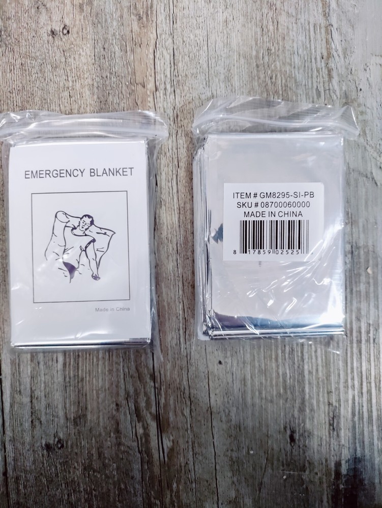 Emergency Blanket Survival Mylar Thermal (5 Pack)