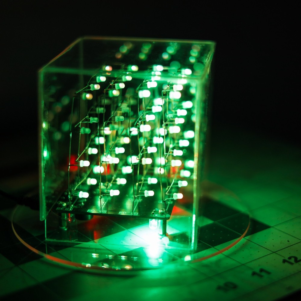 3D LED Cube 4x4x4 With Acrylic Case *Completed* 3MM Diode LED
