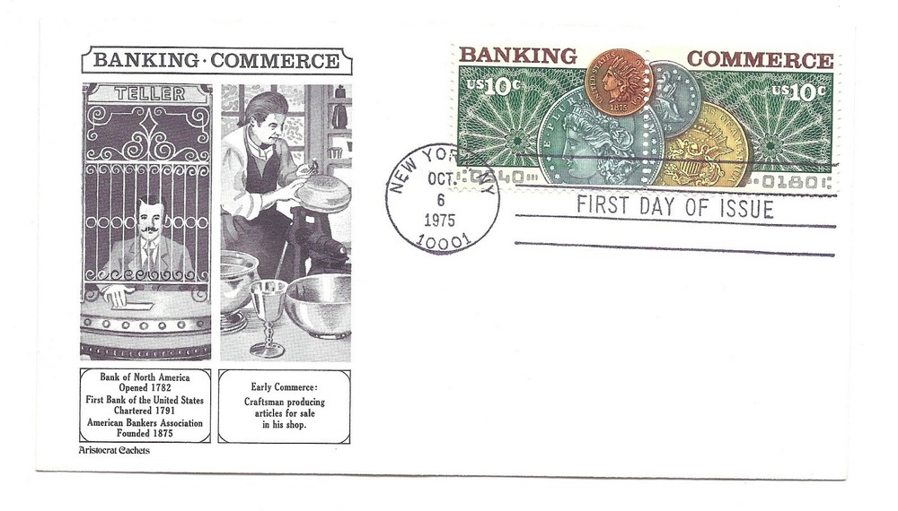 1577-78 Banking & Commerce on one Aristocrat Cachets FDC