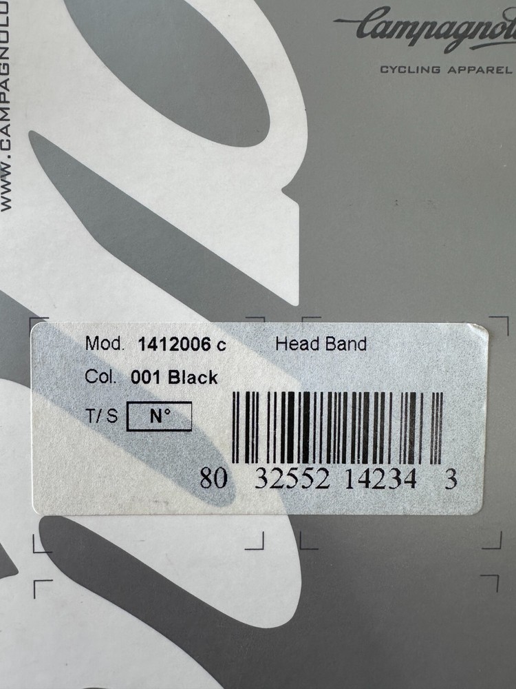 Campagnolo - NOS HEAD BAND BLACK ONE SIZE