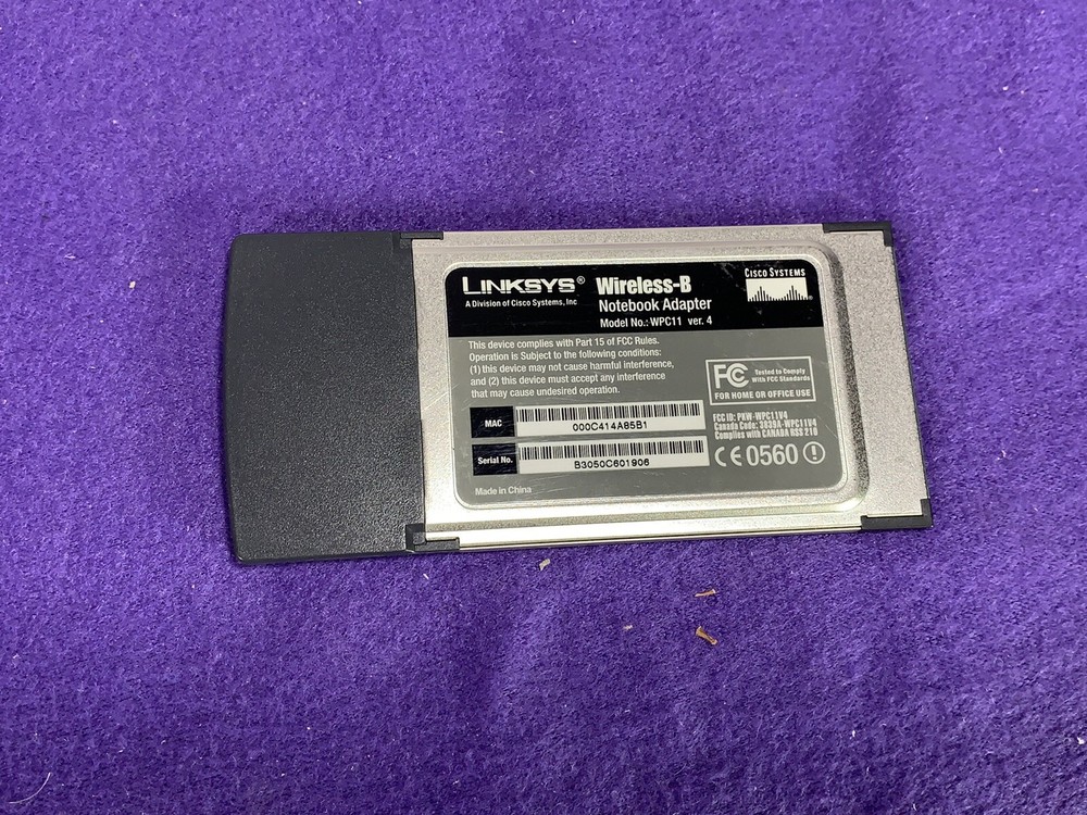 Linksys WPC11 Ver. 4 Wireless-B 2.4Ghz 802.11b Notebook Adapter