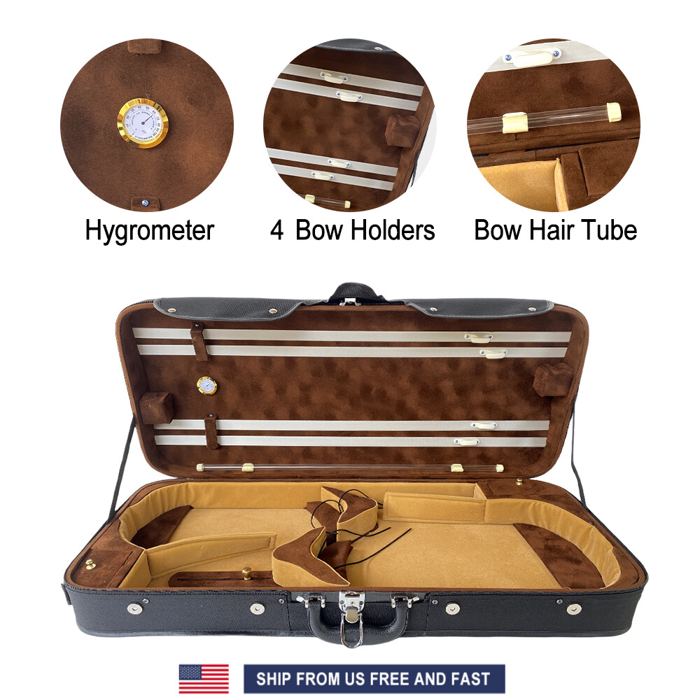 Advanced Double Violin Case Viola Case wooden Struct Strong Adjustable Size