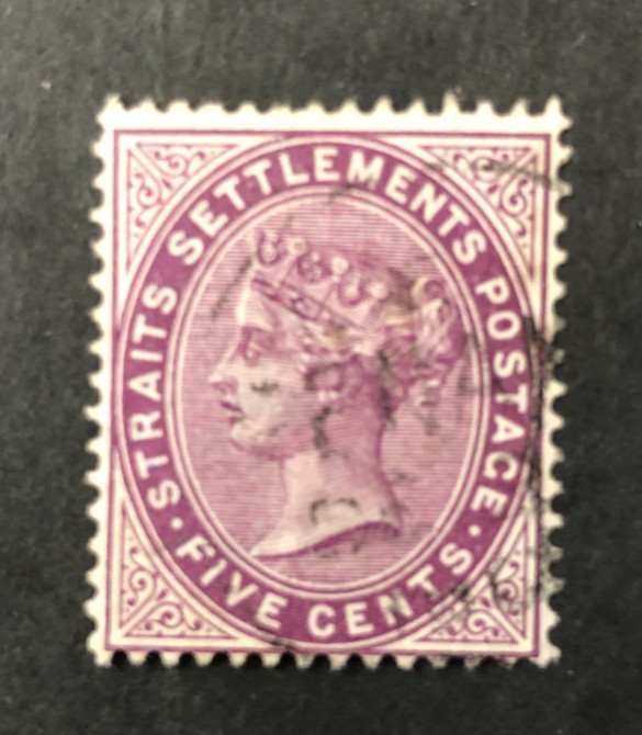 STRAITS SETTLEMENTS 1892-1899 CROWN CA SG100 USED