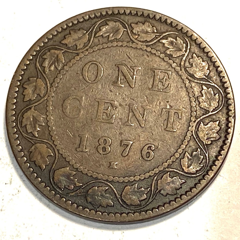 1876 H Canada Large Cent Higher Grade #1