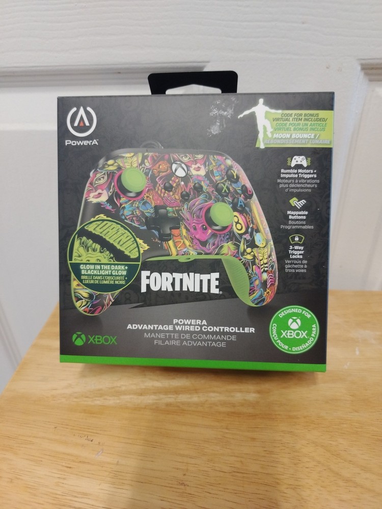 PowerA Advantage Wired Controller Xbox One, X|S, Windows Fortnite Glows Open Box