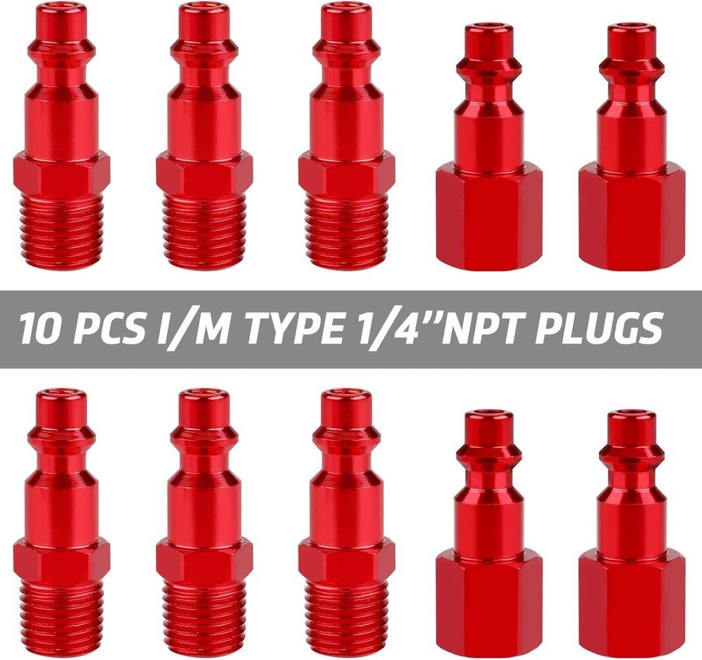 Versatile 1/4'' Air Compressor 14-Piece Accessories Kit - Quick Coupling System