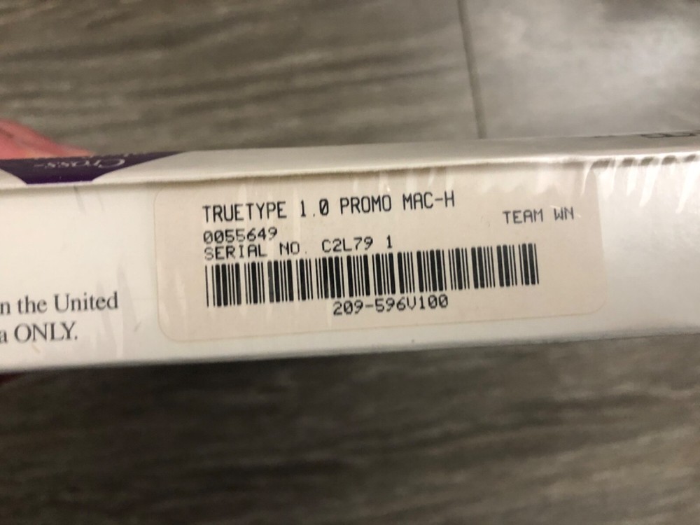 Microsoft True Type Master Set for Macintosh Promo Sample New/Rare