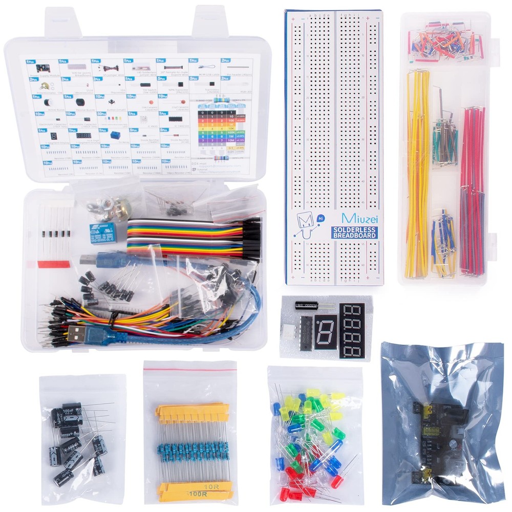 Electronics Component Fun Kit with Supply Module Breadboard for Arduino