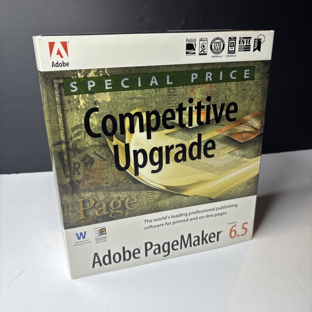 Adobe PageMaker 6.5 Competitive Upgrade Windows 1995