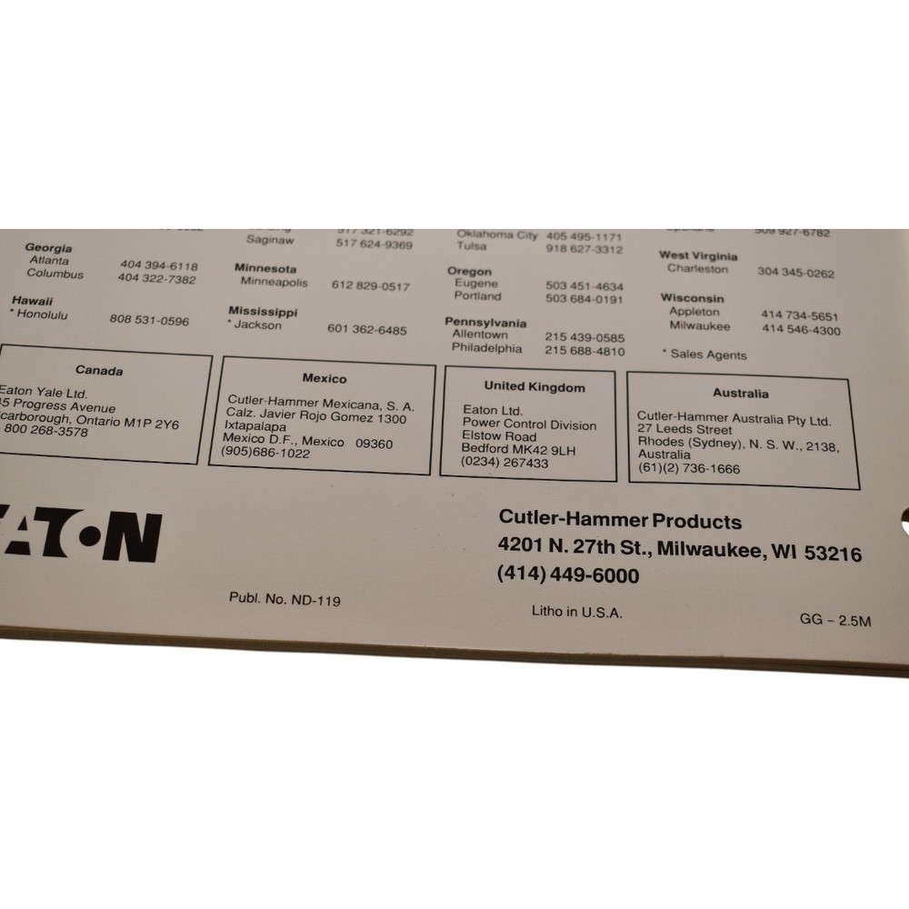NEW Eaton ND-119 D100 Micro PC User Manual Computer Programming Data Acquisition