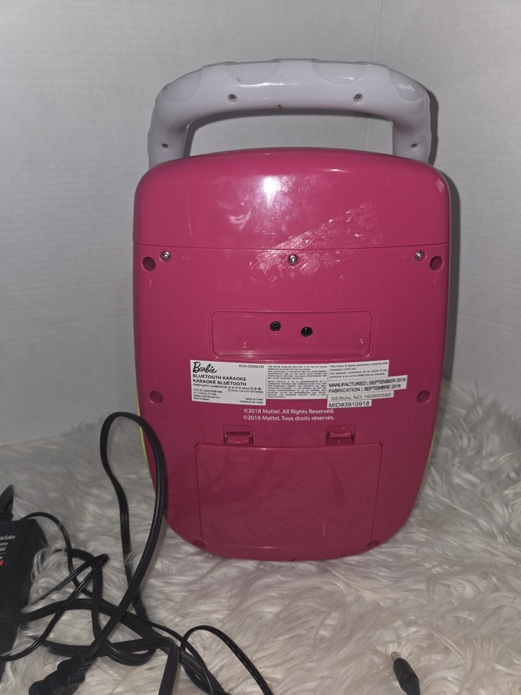 Barbie Bluetooth karaoke machine Portable Unit 2018 ( Microphone Not Include)
