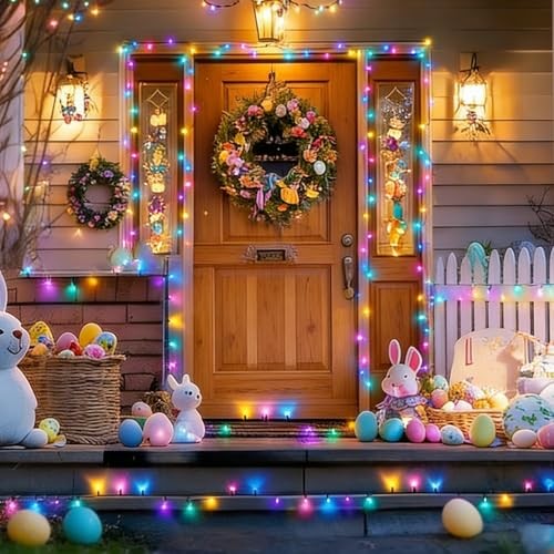 Pastel Easter Lights String Christmas Mini Light, 32.5FT 100 LED Multicolor