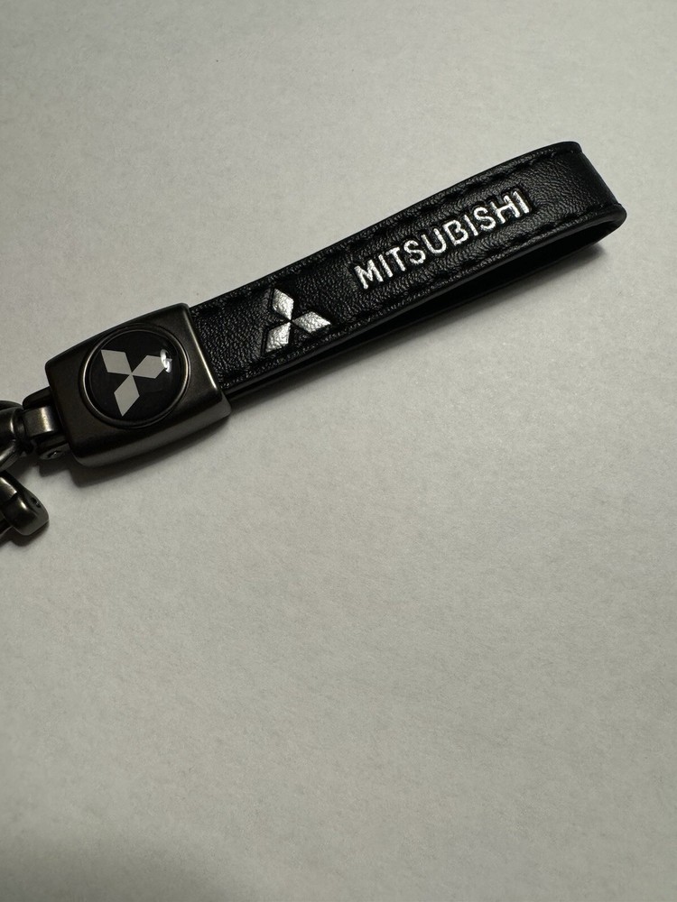 Mitsubishi Genuine Leather Car Keychain