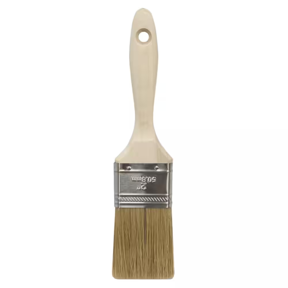 2 In. Polyester and Bristle Blend Flat Stain Brush