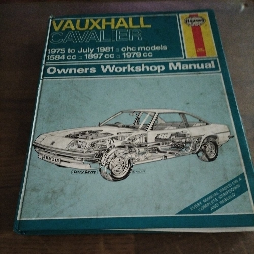 Haynes workshop manual for vauxhall cavalier,petrol.