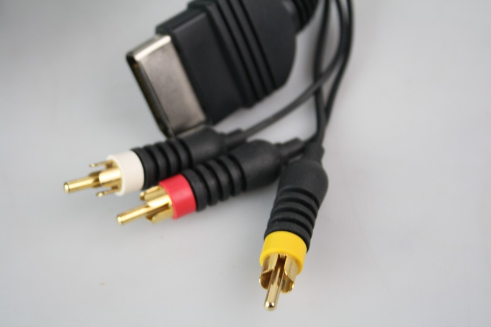 Original Microsoft Xbox Original AV Cable Cord Connection Xbox Composite RCA