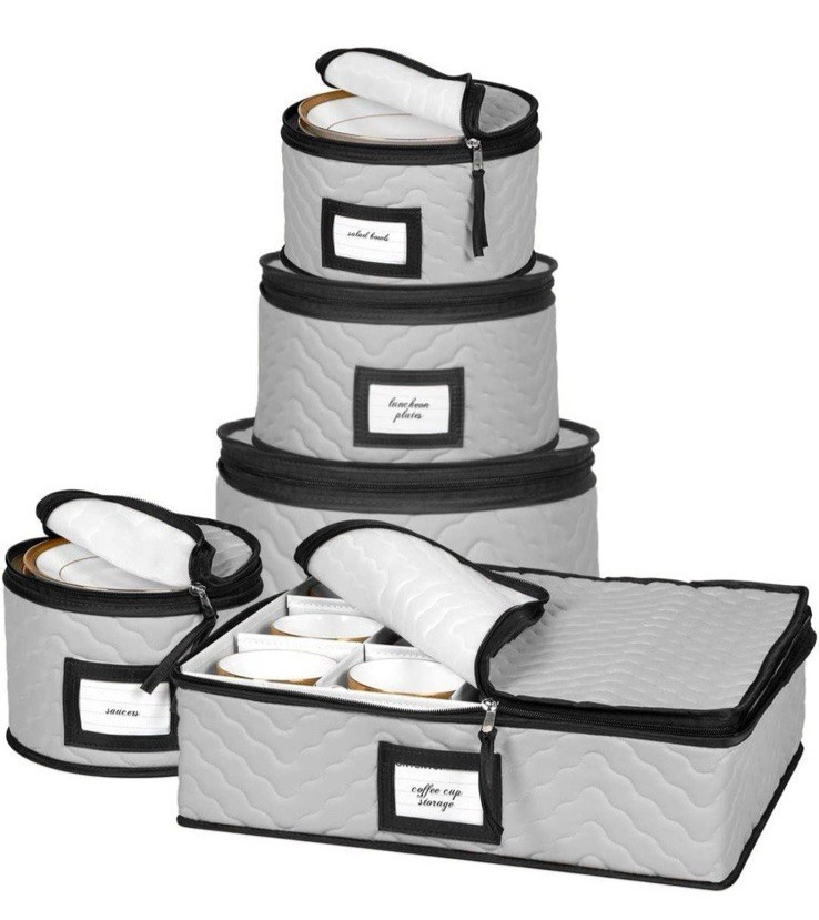 China Storage Containers 5-Piece Set Moving Boxes for Dinnerware, Glasses, Plate
