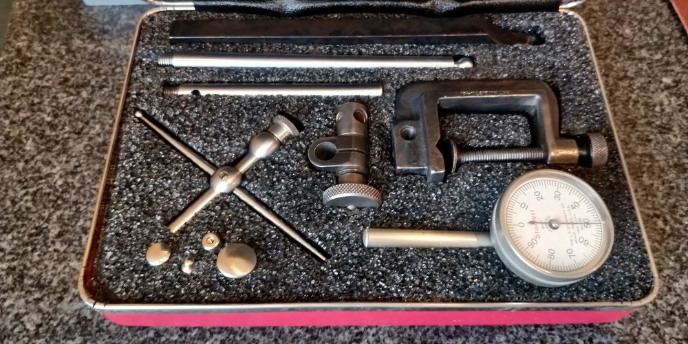 COMPLETE TESTED ~ Starrett 196A5Z / 196 Universal Back Plunger Dial Indicator