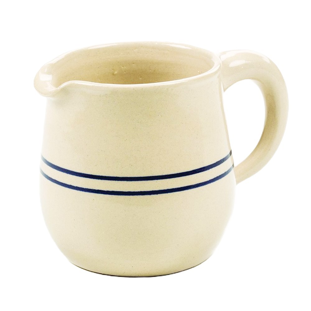 Heritage Blue Stripe Stoneware Syrup Pitcher