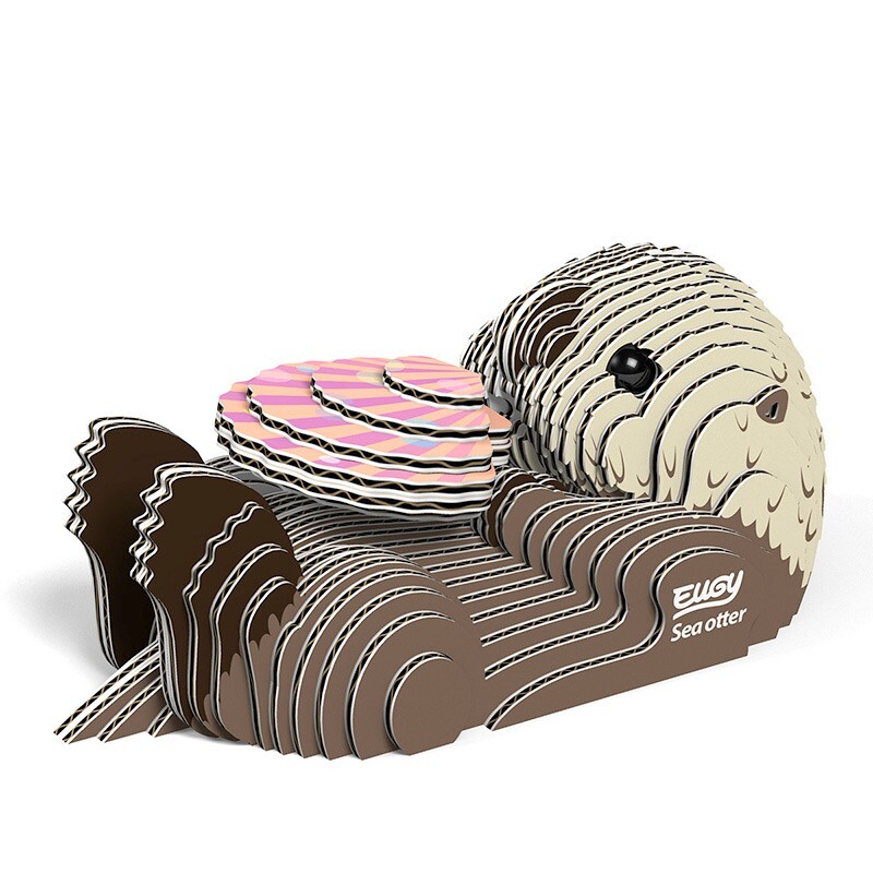Sea Otter 3D Cardboard Model Kit Eugy New