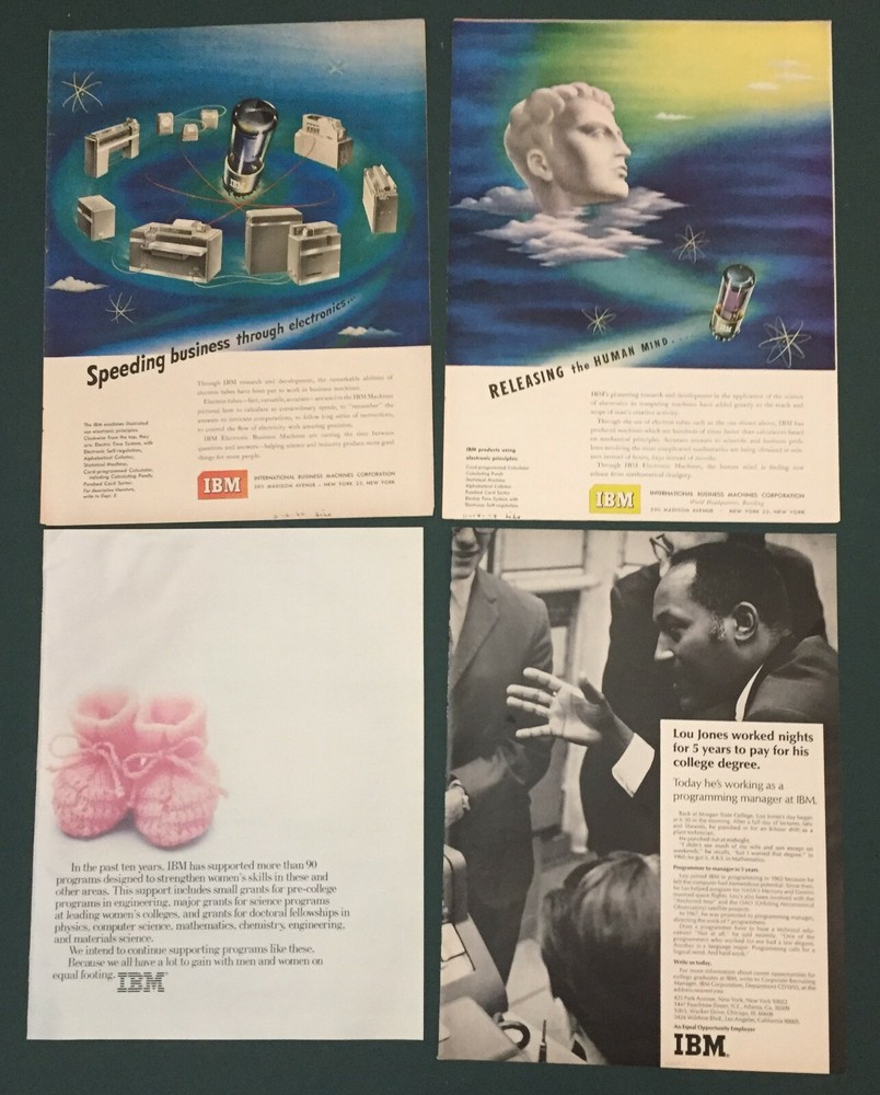 IBM Advertisements Lot of 4