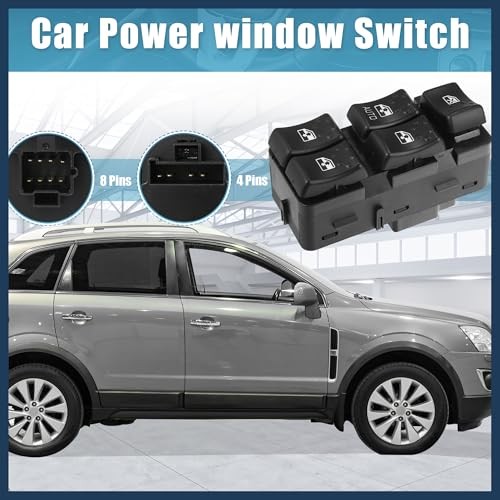 Power Window Switch, Front Left Driver Side Window Control Switch with Removal