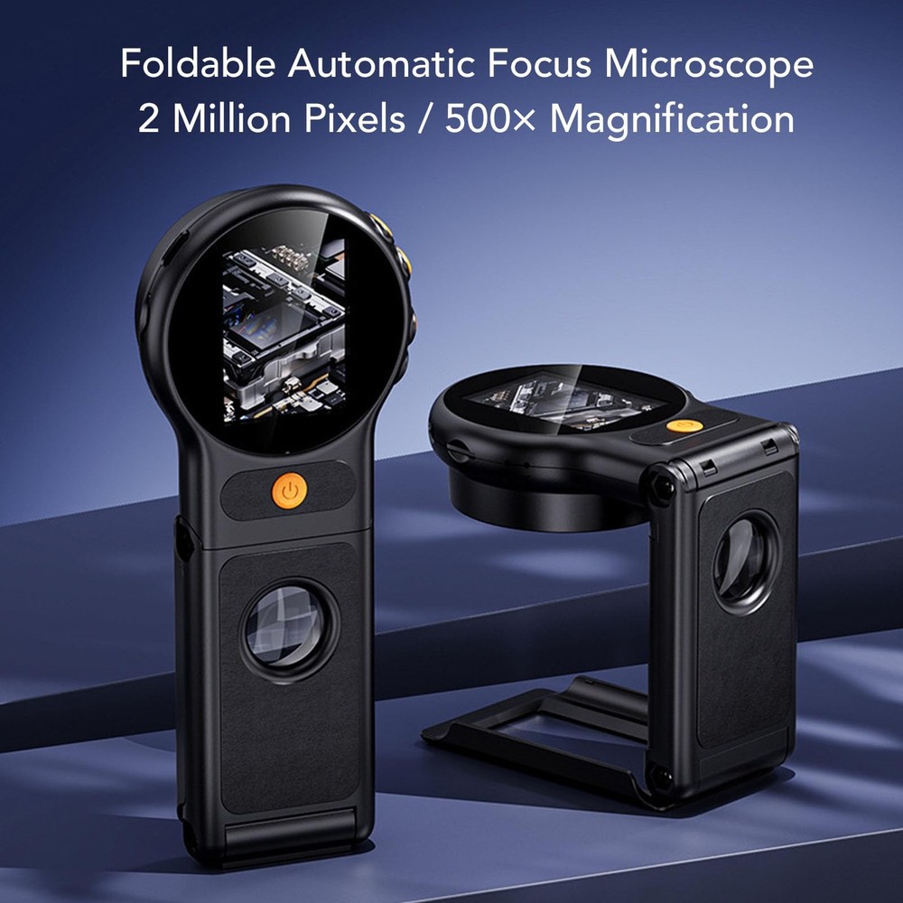 Portable Digital Microscope, Foldable Digital Magnifying Glass USB Macro Came...