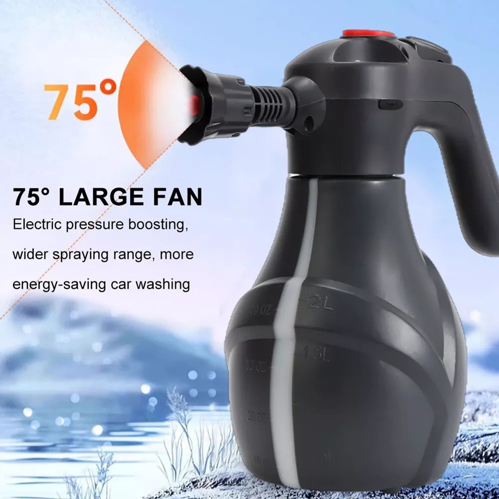 Cordless 2L Electric Foam Sprayer with Efficient Pressurization System