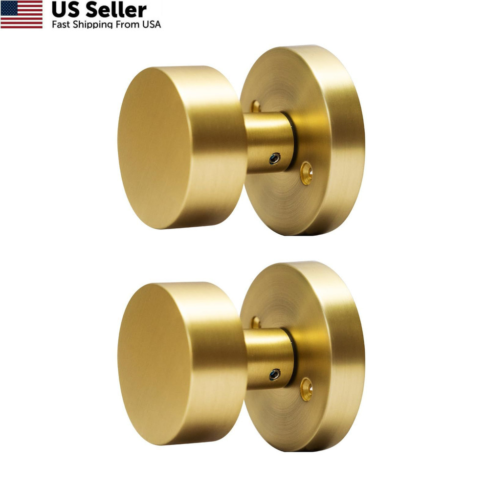 senharvest Gold Dummy Door Knobs Interior -for Satin Brass 2 Pack Dummy,