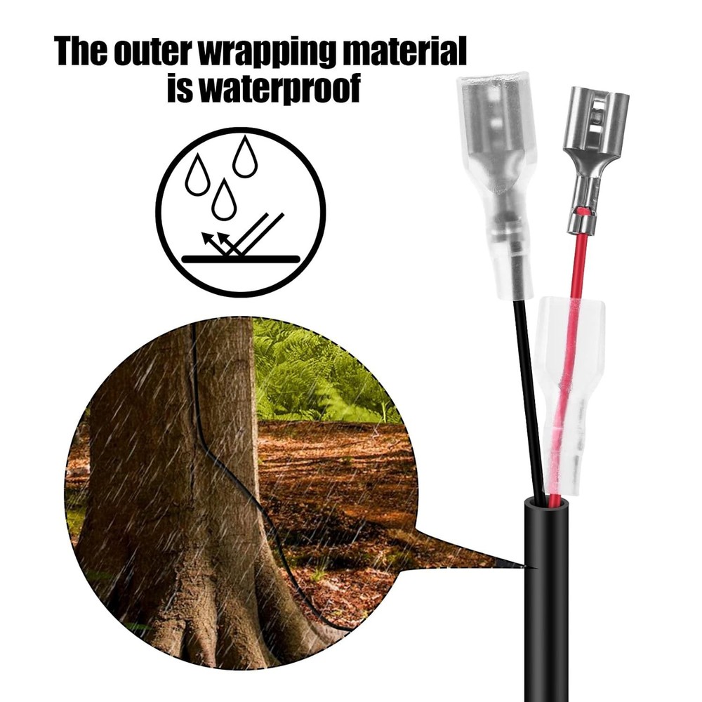 Durable 2-Pack Trail Camera Power Cable - Reliable DC Connection, 1.46A Capacity