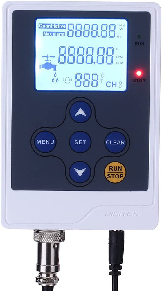 Water Liquid Flow Rate Volume Digital Display Flowmeter Quantitative Controller