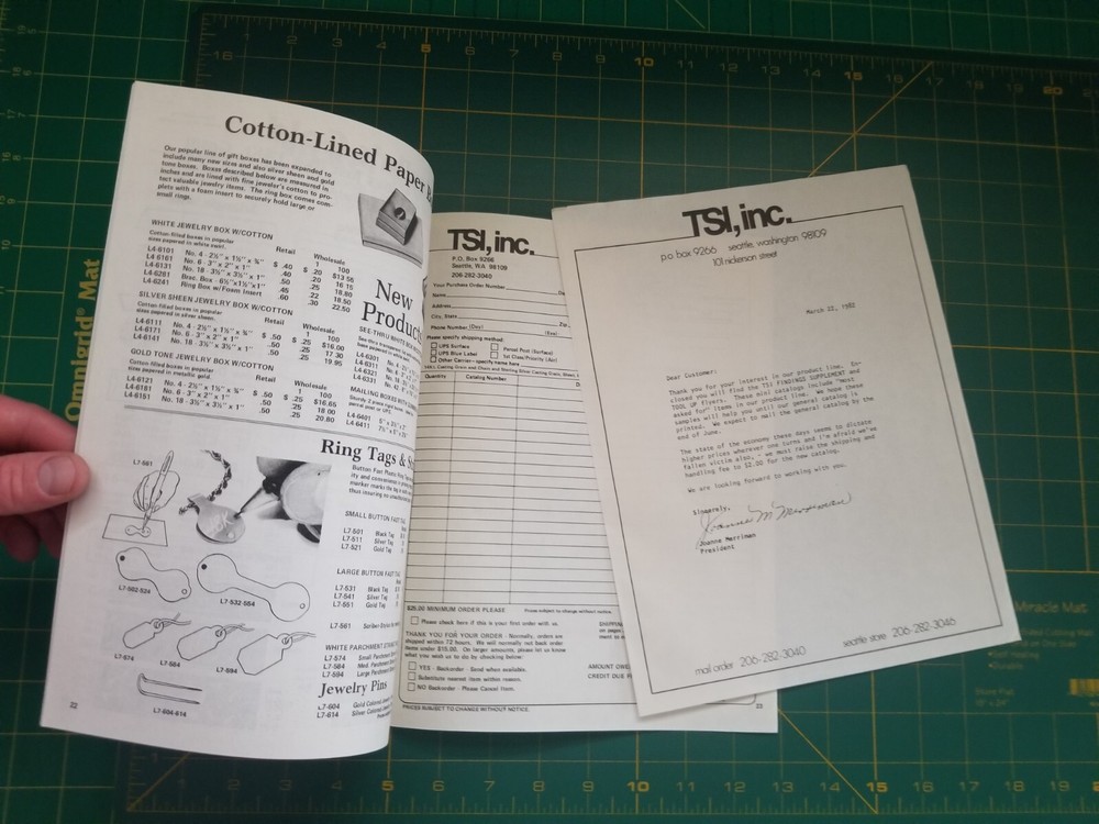 TSI Inc. Findings Supplement Spring-Summer 1982