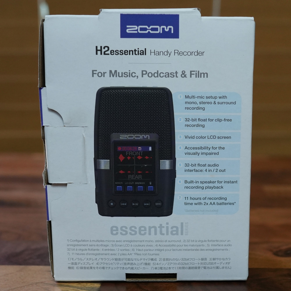 Zoom H2essential 32-Bit Float 2-Track Recorder three class directivity
