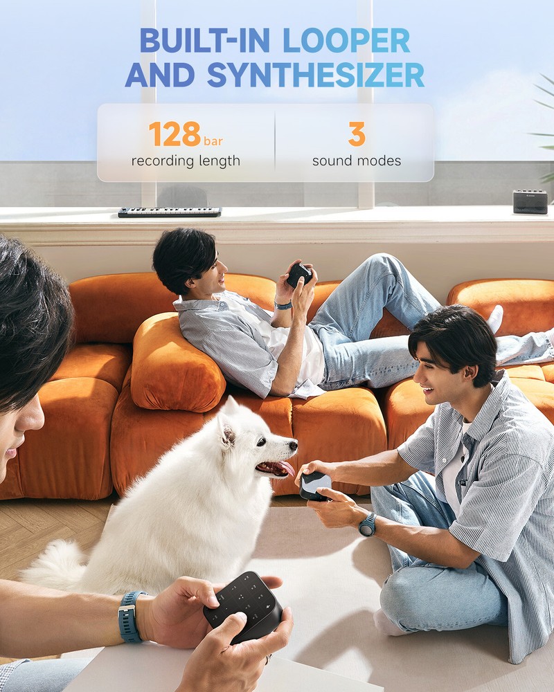 Donner MEDO Bluetooth MIDI Controller Handheld Built in Speaker Looper Synth