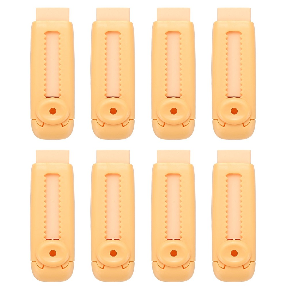 8 Pack Erasers, Pencil Erasers Large Eraser Push Pull Cute Soft, Orange