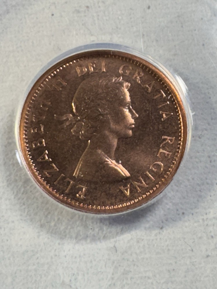 1963 Canada 1 Cent Proof Like Graded MS 66 RD by ANACS