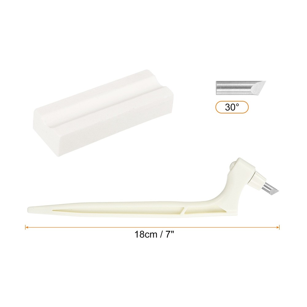 Craft Cutting Tools 30 Degree Blades 360° Rotating Blade, White