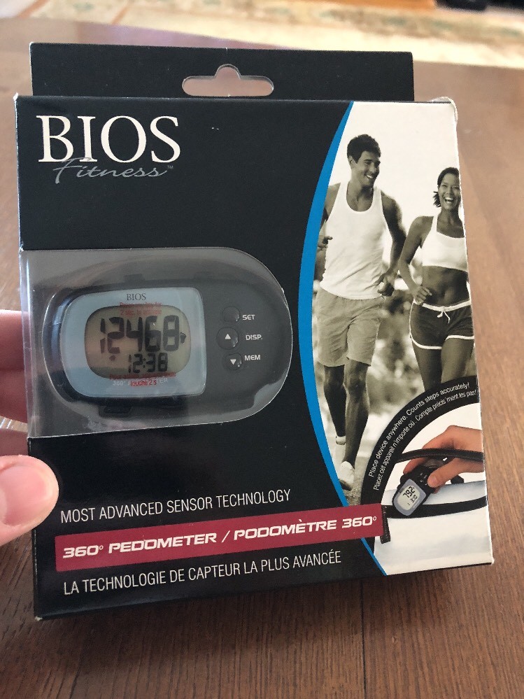 BIOS 360 Degree PEDOMETER - Model 303FC - Many features! - NIB!