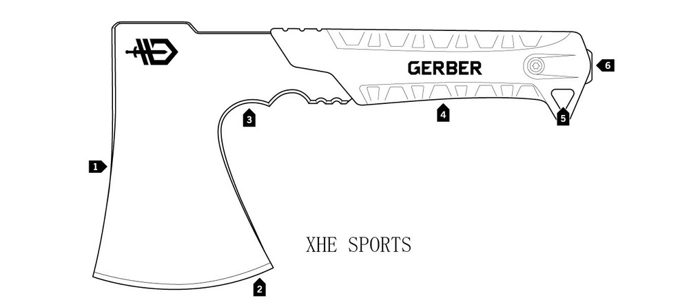 Authorized New Full Tang Compact Gerber Pack Hatchet Axe -Flat Sage 3482