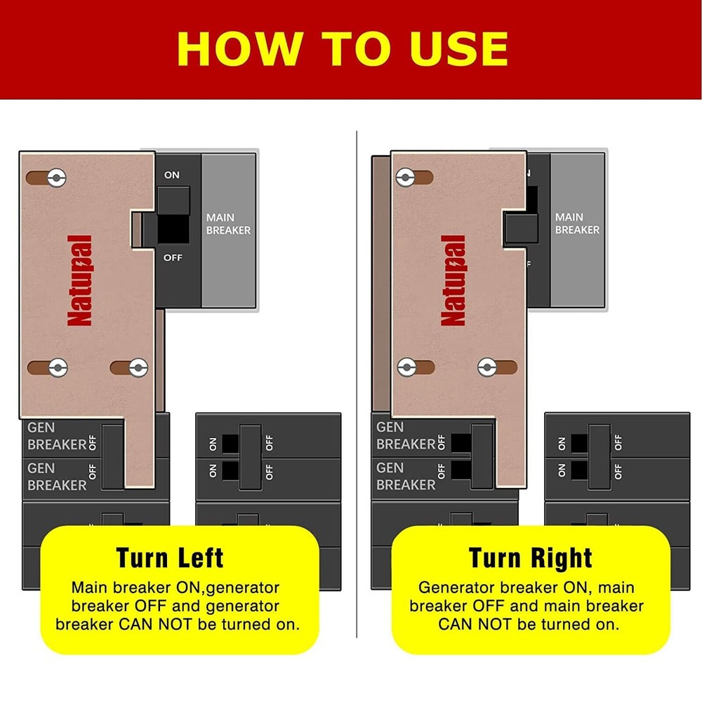 Generator Interlock Kit for GE Electrical Vertical Main Breaker 150A/ 200A Panel