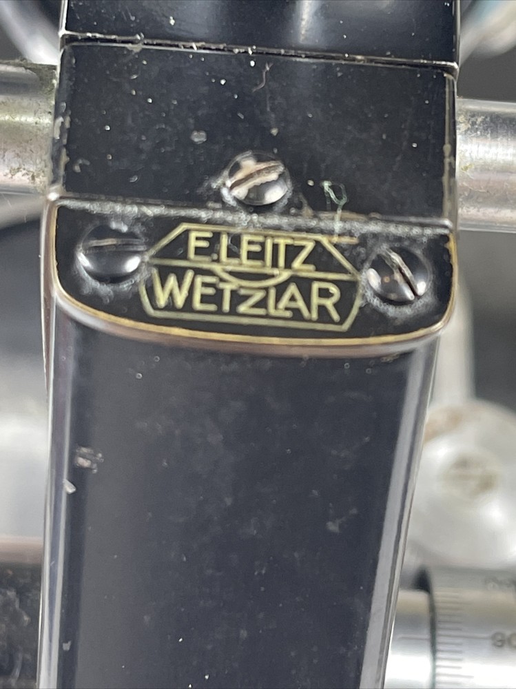 Vintage Ernst Leitz Wetzlar Germany Binocular Microscope With Soft Case