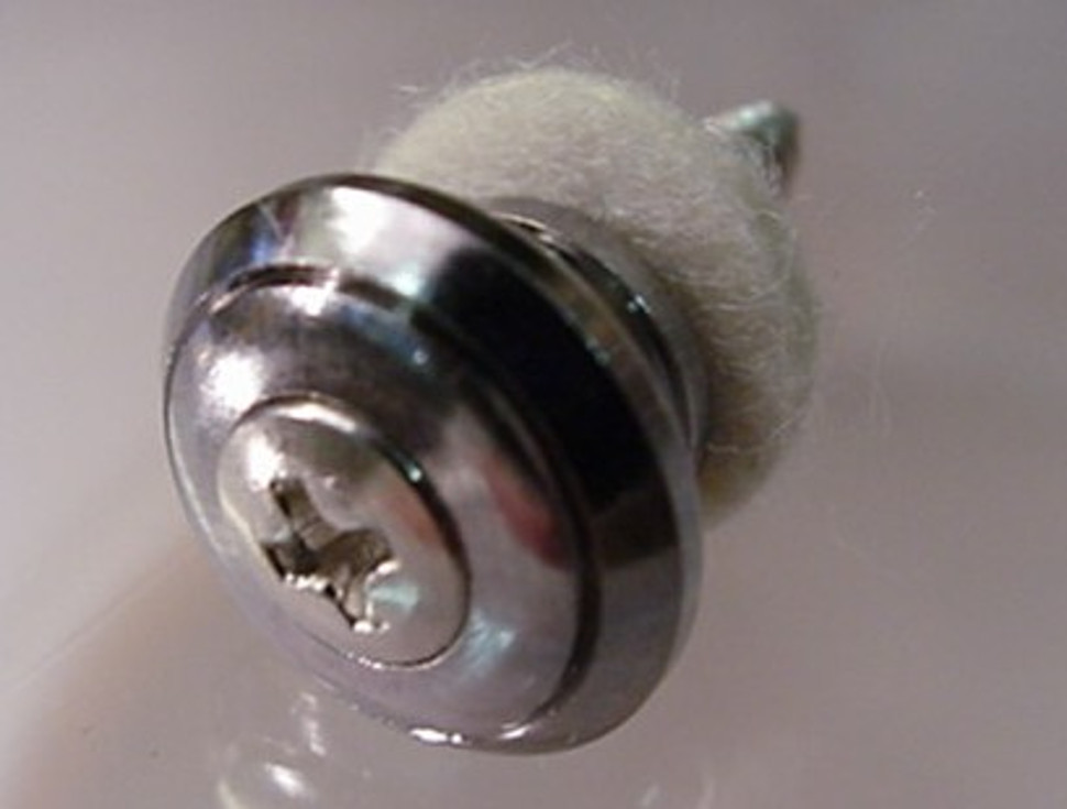 CHROME FELT-LINED GUITAR OR MANDOLIN STRAP PIN endpin