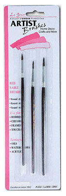 3-Pc. Round Artist Brush Set