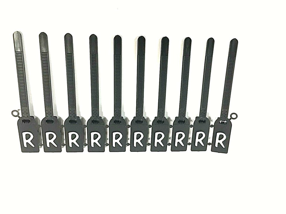 980N-R, Black Security Tags, (Pack of 20)