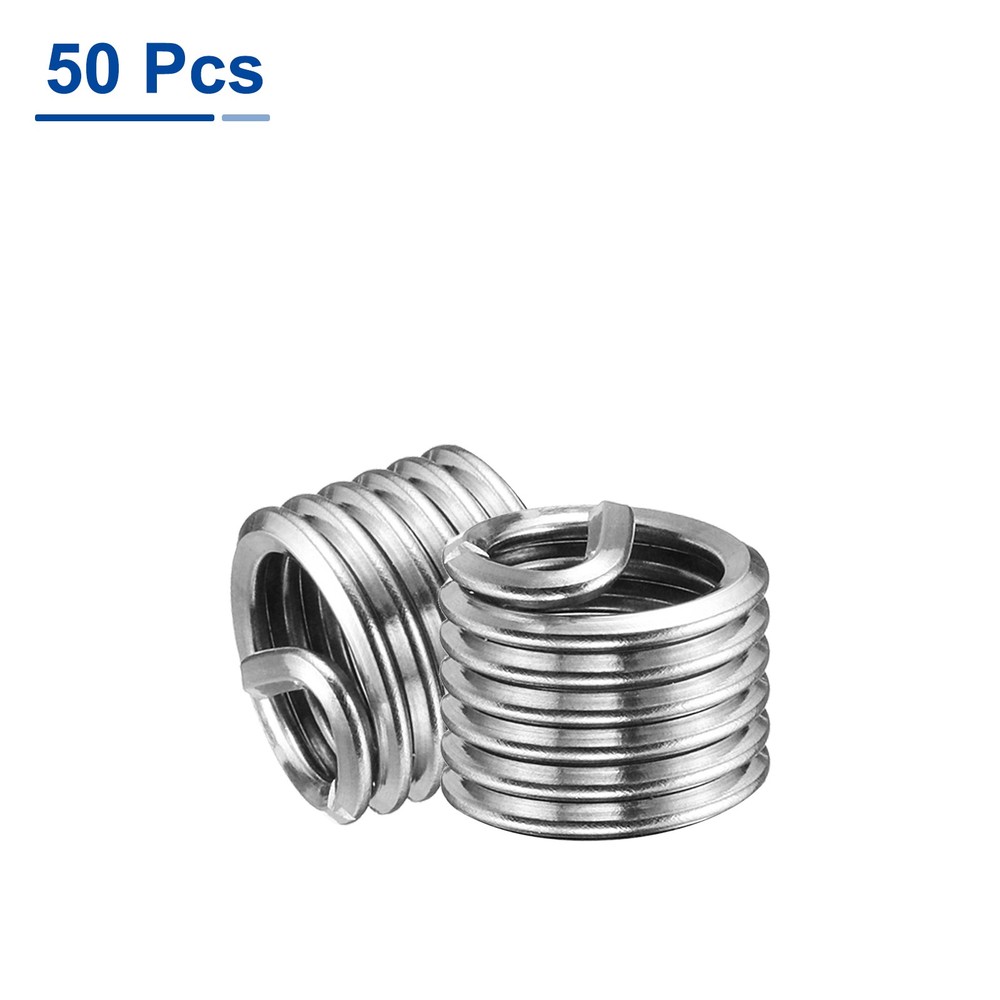 50pcs Wire Thread Inserts 5/16-18 UNC 1.5D Helical Threaded Sleeve Thread Repair