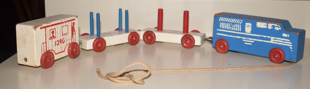 Vintage Wooden Pull Train