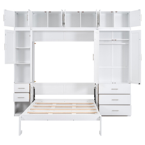 Multi-Functional Murphy Wall Bed with Lockers Wardrobe Video Storage Cabinet Bed